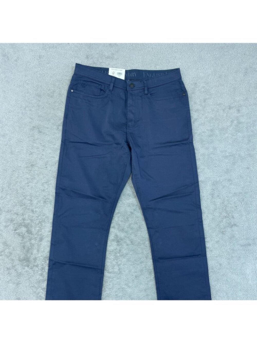 NWT English Laundry Men's 32x32 5-Pocket Straight Fit Pants Stretch Fabric Navy - Picture 9 of 11